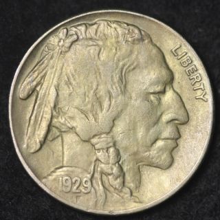 1929 - S Buffalo Nickel Choice Unc E220 Rnt
