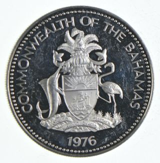 Silver - World Coin - 1976 The Bahamas 2 Dollars - World Silver Coin 692