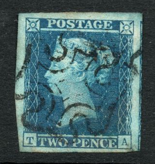 Qv 1841 Sg 15 - 2d Deep Blue Plate 3 - Black Maltese Cross (t A) Cat £ 275,