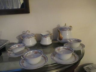 13pc Charles Ahrenfeldt C/a Limoges Tea Set For Tilden Thurber Ahr 1162