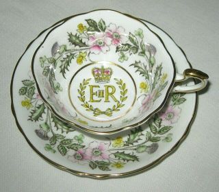 Paragon Queen Elizabeth Ii Coronation Cup & Saucer Double Warrant