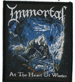 Immortal At The Heart Of Winter Metal Band Sew On Woven Patch 3 3/8 " X 4 "