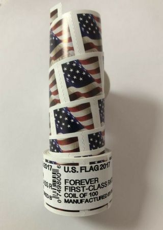 100 Usps Forever Postage Stamps.  Roll Of 100
