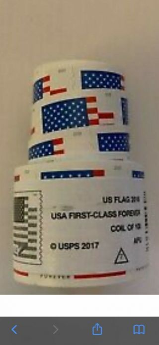Usps Us Flag 2018 Forever Stamps - Roll/coil Of 100