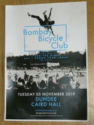 Bombay Bicycle Club - Dundee Nov.  2019 Live Music Show Tour Concert Gig Poster