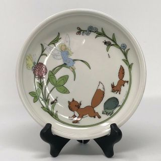 Arabia Of Finland Porcelain Plate Toddler Child Size Whimsical Fairy Fox Forest