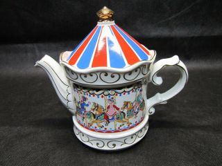 Vintage Sadler Edwardian Entertainments Carousel Staffordshire England Teapot