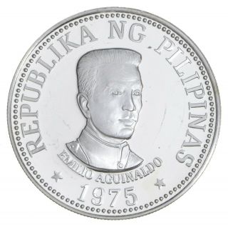 Silver - World Coin - 1975 Philippines 25 Peso - World Silver Coin 011