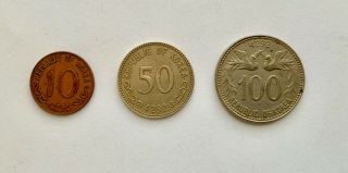 1959 South Korea 10,  50,  100 Hwan (4292)