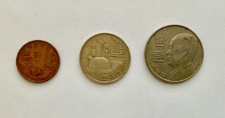1959 South Korea 10,  50,  100 hwan (4292) 2