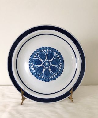 Vintage Blue Monterrey Stoneware 10 1/2 " Dinner Plate Indigo Blue