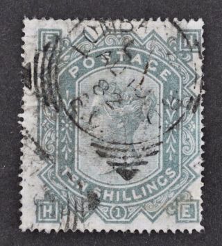 Qv,  1878,  10s.  Greenish Grey Value,  Sg 128 Plate 1,  Cat £3,  200.