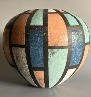 Signed Raku Studio Art Pottery Vase