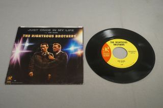 Orig.  The Righteous Brothers Just Once In My Life 45 Rpm Record W/picture Sleeve