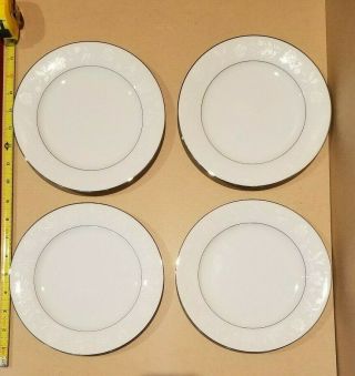 Set Of 4 Noritake China Ranier 6909 Salad Plates,  8 3/8 "