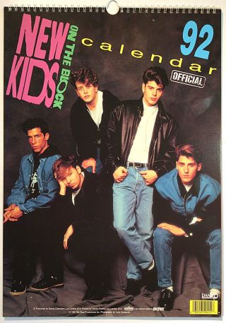 Calendar Kids On The Block 1992,  This Matching Calendar Is Reusable In 2020