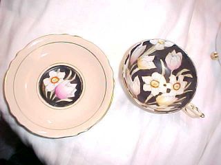 Vintage Hand Painted Paragon Bone China Cabinet Cup And Saucer Tulip