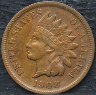 1908 - S San Francisco Copper Indian Head Penny