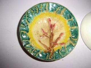 ANTIQUE Majolica & Enoch Wedgwood BUTTER PATS 2