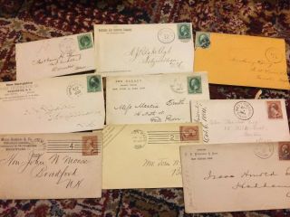 Exquisite 100 X Early Us 1800s Stamp Cover / Postcard Lot See Photo