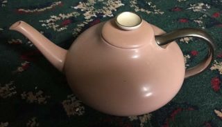 Vintage Mid Century Franciscan Calif Usa Tea Pot Teapot Coral Rare