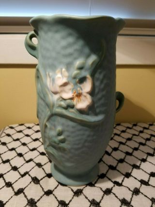Vintage - Art Deco - Weller Pottery 9 " Tall Vase - Green