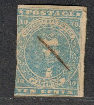 $csa Sc 2,  Fine,  Pen Cancel,  Small Flaws,  Confederate Stamp,  Cv.  $80