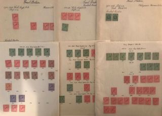 Gb Kgv 1911 Downey Heads X 125 (4 Vfu) 1/2d To 6d Vals.  Mlh On Album Pages