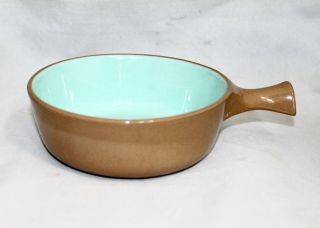 Taylor Smith & Taylor CHATEAU BUFFET Set of 3 Chili Soup Handle Bowl Brown Blue 3