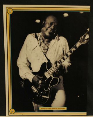 1997 Freddie King On Stage With Gibson Es - 345 Guitar Pinup Poster
