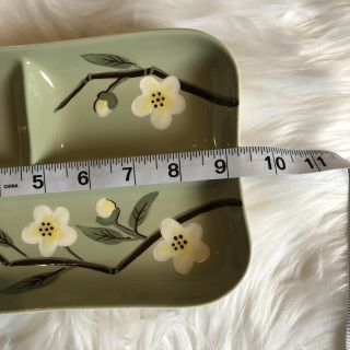 Weil Ware Blossom Celadon Divided Relish Tray 2