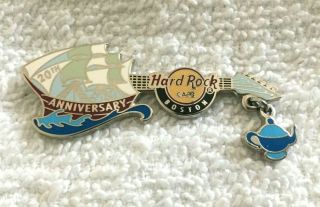 Hard Rock Cafe Boston 2009 20th Anniversary Tall Ship Guitar Pin - Le 500