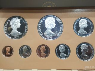 Cook Islands 1977 Proof Set Franklin Issue Deep Cameo Coins ✮no Reserve✮
