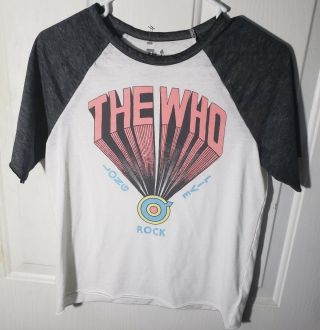 The Who Womens T - Shirt Small Short Sleeve Raglan Top Long Live Rock