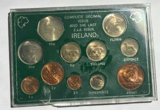 Ireland Complete Decimal & Last F.  S.  D.  Issue Coins Set - 11 Coins