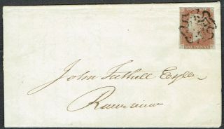 1842 1d Red Pf On Cover From Nenagh Maltese Cross,  Cds Fine