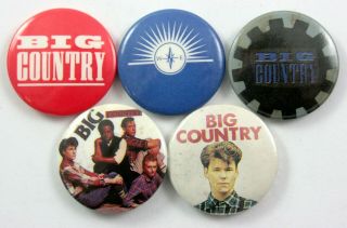 Big Country Button Badges 5 X Vintage Big Country Pin Badges Stuart Adamson