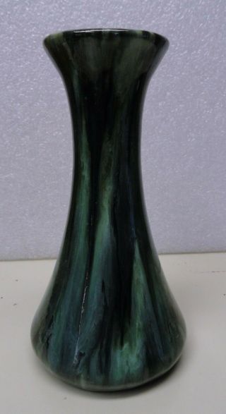 Vintage Brush Mccoy Blue Green Drip Glaze Art Pottery 064 Vase 8 1/4 "