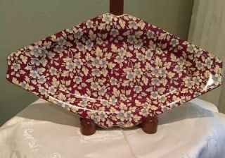 Vintage Lord Nelson Ware Chintz Platter 12.  5” X 7” Royal Brocade