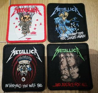 Metallica Justice For All Deluxe 4 Battle Jacket Patches/one/doris/straw/hammer