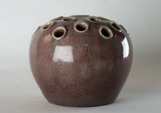 Early Rare Wj Gordy Flower Frog Vase.  4.  25 "