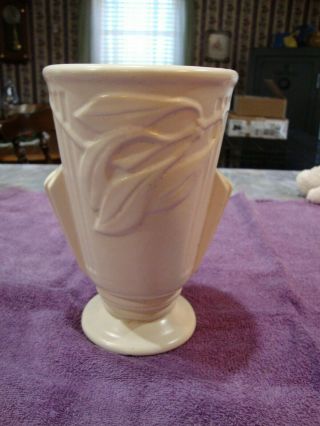 Rare Roseville Pottery Tourmaline Ivory Vase