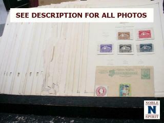 Noblespirit (mc) Desirable Us Europe & Cut Square Stamp Page Coll