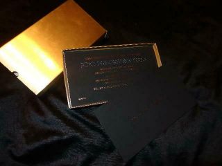 Carrie Underwood Her Clive Davis 2010 Pre - Grammy Gala Party Invite In Gold Box