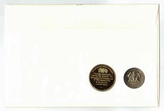 US,  Ecuador Germany Ajman stamps on Kennedy coin cover with 1978 half dollar 2
