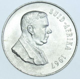 Republic Of South Africa Rand,  1967 Silver Coin Bu