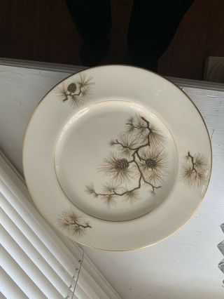 Vintage Lenox China Pine Dinner Plate 10 1/2” 7 Available