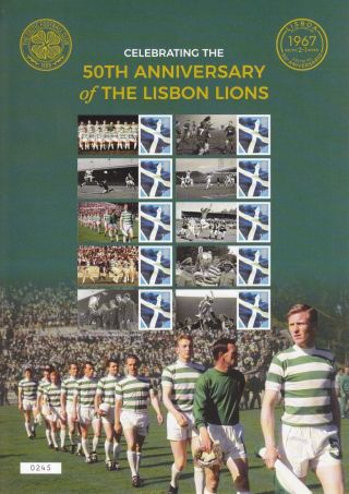 2017 - 50th Anniversary Of The Lisbon Lions Celtic Smilers Samp Sheet - Bc - 504