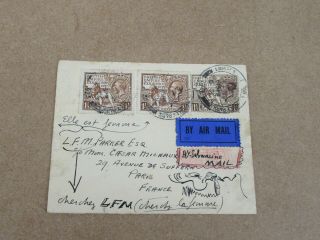 Gb 1925 Wembley 1½d X 3 On Cover To France With Exhibition Cds