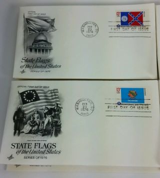 Bicentennial Era 1776 - 1976 50 States Stamps 4 Different Art Craft FDC Full Set 2
